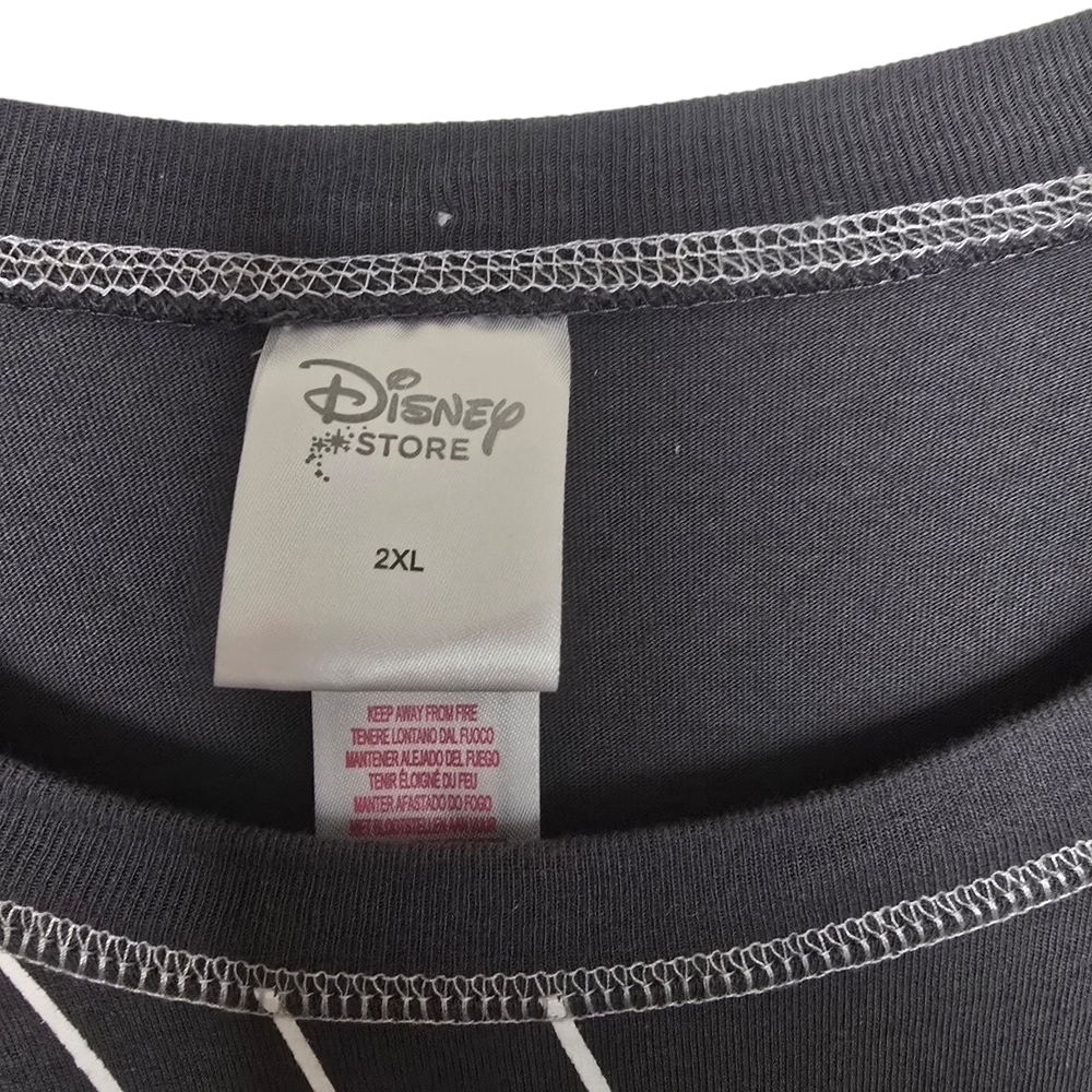 Disney Store Nightmare Before Christmas Black White Long Sleeve Shirt - Picture 2 of 2